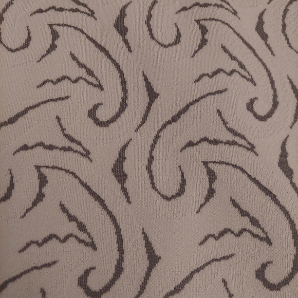 Sears Vintage 60s Mod White Grey Abstract Pattern Midi Sleeveless Dress Size L - Picture 3 of 14